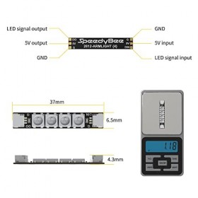 SpeedyBee FPV Drone LED Lights Strip-4pcs RGB Programmable Strip with Multi-Colors Free-soldering Function for FPV Drone Fram