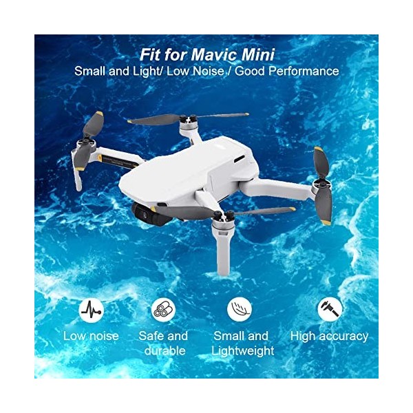 Mavic Mini Hélice 16 Pcs DJI Mavic Mini Hélice Lames de rechange, Protection dhélice à 360°, Accessoires pour drones, hélice