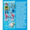 Playmobil - 4758 - Jeu de Construction - Gardien de Zoo avec Flamants Roses et Pélican