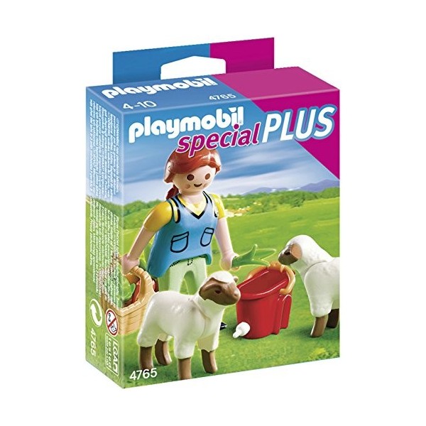 Playmobil - 4765 - Jeu de Construction - Agricultrice avec Moutons