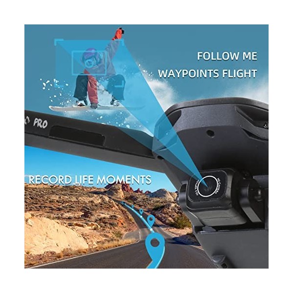 NMY Drone Avec Caméra 4k GPS, Transmission En Direct 5G WiFi FPV, 40 Minutes De Vol Avec 2 Batteries, Moins de 249g，Drone Ave
