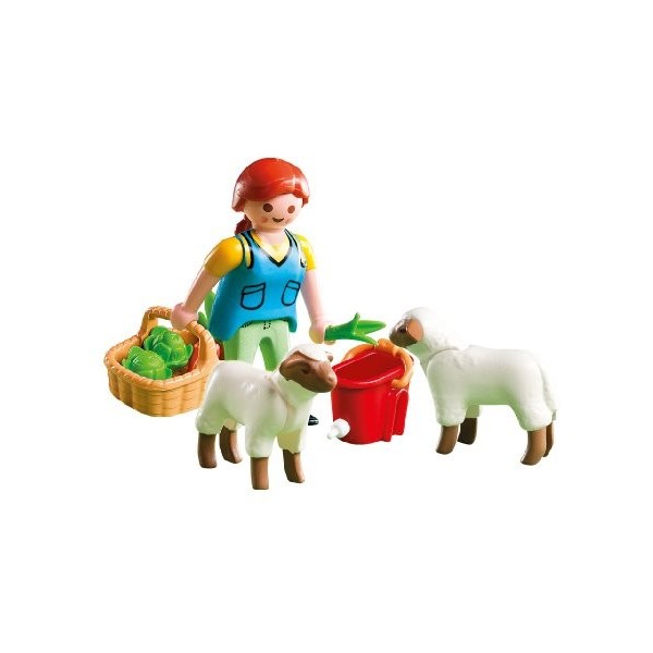 Playmobil - 4765 - Jeu de Construction - Agricultrice avec Moutons