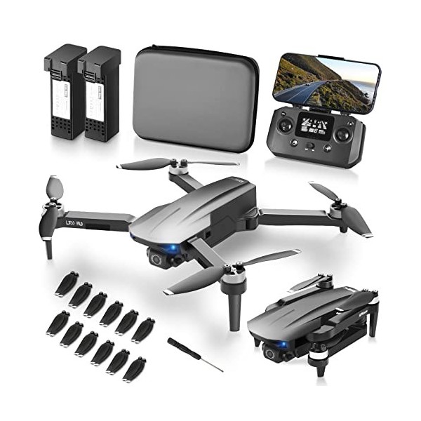 NMY Drone Avec Caméra 4k GPS, Transmission En Direct 5G WiFi FPV, 40 Minutes De Vol Avec 2 Batteries, Moins de 249g，Drone Ave