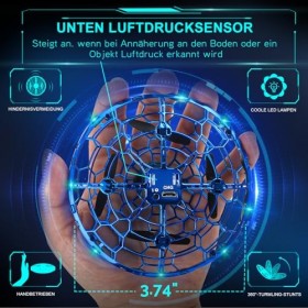 Boule Volante Lumineuse Magique Mini Drone Enfant, Cadeau Noel Jouet Garcon Fille Enfant 6-18 Ans