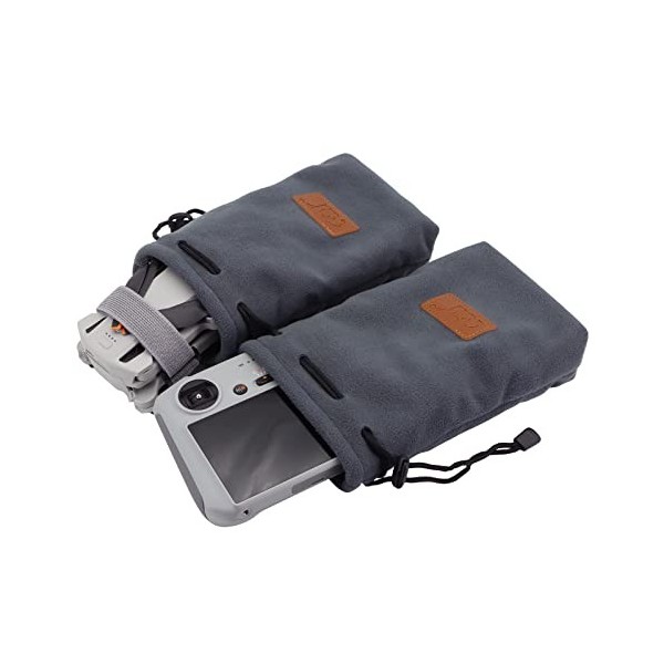 Linghuang Mini 3 Pro Lot de 2 sacs portables en flanelle étanches avec cordon de serrage pour DJI Mini 3 Pro et accessoires d
