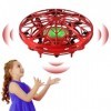 UFO Drone pour enfants, Mini drone volant avec lumières LED, Hélicoptère télécommandé à contrôle manuel, Quadricoptère RC à i