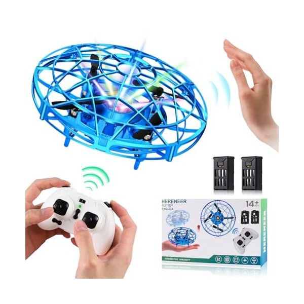 Hereneer Flying Ball Boule Volante, UFO Drone Fly Spinner Mini Drone, Magique Mini Drone Boule Volante Magique, Hover Ball Fl