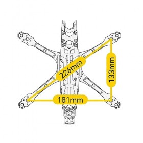 SpeedyBee Master 5 V2 Drone Frame - empattement 226mm, design léger, structure anti-vibration, tête en alliage daluminium CN