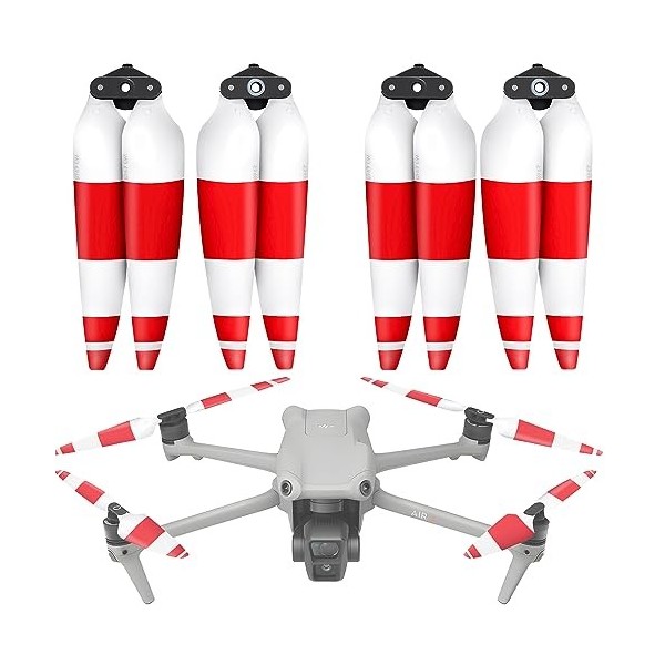 Laazii Hélice pour DJI AIR 3, 2 Paires Dhélices Rapide à Installer Colorées Faible Bruit Lames Silencieuses, Hélices de Rech