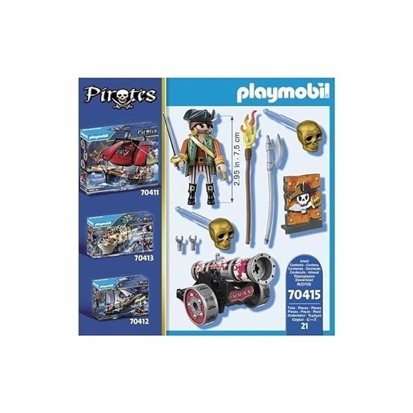 Playmobil 70415 Canonnier Pirate - Pirates- Les Pirates- Pirates Cannonier