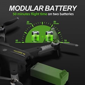 NMY S38 Drone Camera 4k,GPS Drone de transmission 5G WIFI FPV, 50 minutes de vol sur 2 batteries, Moteur sans balais, Contrôl