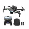 LUXWALLET Omega X Dodge - 45 km/h - Drone GPS - Capteur dévitement dobstacles - FPV WiFi 5Ghz - Micro SD - 2X Caméra - Card