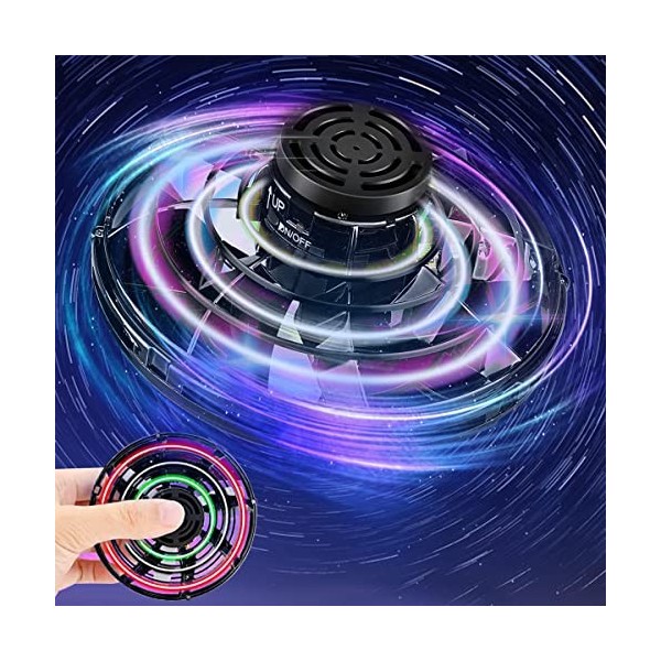 Fly UFO Spin Drone, Flyufo Mini UFO Fly, Hand Spinner Ledzfly Flay Nova, Disque Volant Cgtolos Mini Drone, Jouet de décompres