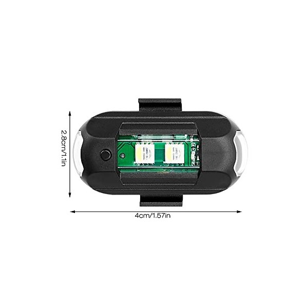 Gobesty 6 Pièces Lumières Stroboscopiques pour Drone, Feux de Signalisation LED pour Drone, Lumière Anti-Collision, pour Moto