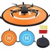 MMOBIEL Aire datterrissage Drone Landing Pad Imperméable 75 cm, double face orange/bleu pour drones hélicoptères télécommand