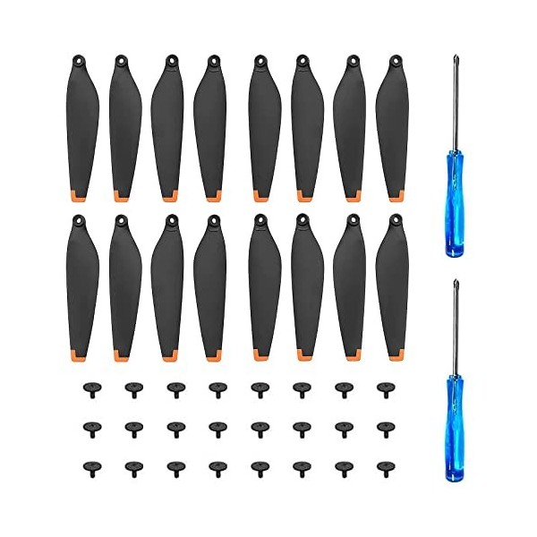 Lot de 2 paires dhélices pour drone DJI Mini 3 Pro, 8 pièces Drone Wing Spare Blade pour DJI Mini 3 Pro Fly More Kit dacces