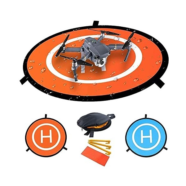 Vebetter Drone Landing Pad, Tapis D’Atterrissage Pliable et étanche, Tapis  D’Atterrissage Piste Atterrissage Double Face Pour