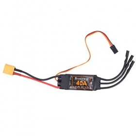 KIMISS Esc sans Balais 40A, Sortie Bec 5V 3A pour Drone RC Brushless Esc Deans Contrôleur de Vitesse 35a Accessoire Davions