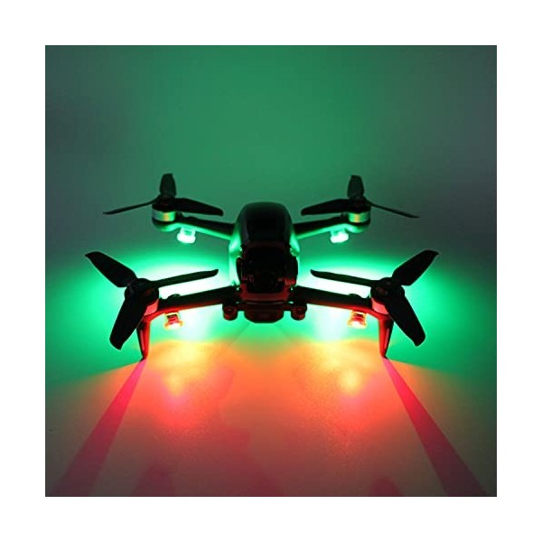 Jeu Lumières Stroboscopiques à LED, 4PCS Drone Stroboscopique Veilleuse Flash Drone pour DJI Mini 3 Pro/Mavic 3/Mini SE/Air 2