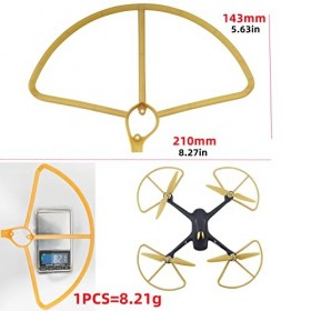 ZYGY 4PCS Hélices & 4PCS Protecteurs dHélice pour Hubsan H501S H501A H501C H501S H501S H501S RC Drone Pièces de Rechange