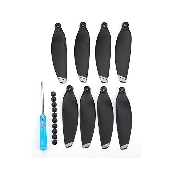 2 Paires Hélice de RC Drone, 4726F Drone Hélice de Réduction du Bruit Compatible avec DJI Mavic Mini Drone Or + Noir 