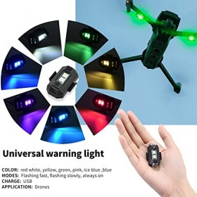 Lot De 4 Lampes Stroboscopiques 7 Couleurs Led Aircraft Strobe Lights Charge Usb Mini Drone Flash Flash Flash Led Pour Drone 