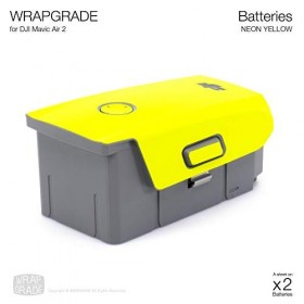 Wrapgrade Skin Compatible avec Mavic Air 2 & Air 2S | 2 Batterie Neon Yellow 