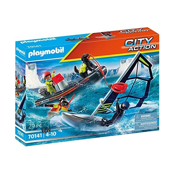 Playmobil City Action 70141 Sea Rescue: Water Rescue with Dog, for Ages 4+