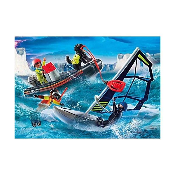 Playmobil City Action 70141 Sea Rescue: Water Rescue with Dog, for Ages 4+