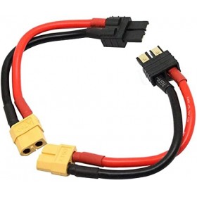 YUNIQUE France 2 Pièces 12AWG avec Connecteur Femelle XT60 Adaptateur Câble Silicone Compatible avec Traxxas RC LiPO NiMH Esc