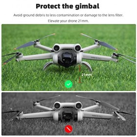 HeiyRC Rallonges de train datterrissage pour drone DJI Mini 3 Pro - Pliable - Accessoire de protection étendu