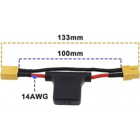 YUNIQUE France 2pcs Mâle à XT60 Femelle Câble d’Extension avec fusible 30A 12AWG Fil de Silicone pour vélos électriques Drone