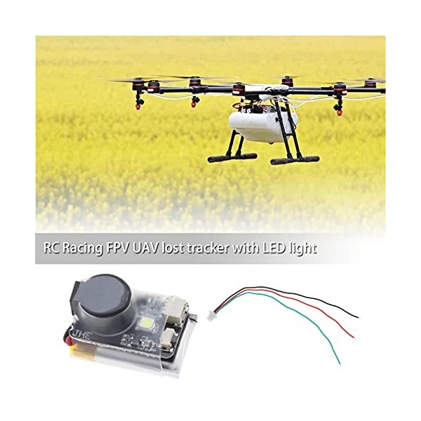 Buzzer de Drone de Course FPV avec Batterie Alarme de Drone Perdu 110dB avec Câble 3 Broches