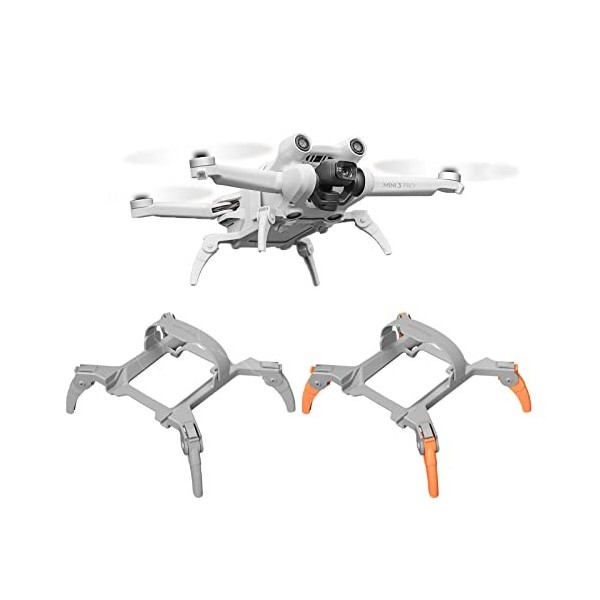 YueLi Mini 3 Pro Extension de jambe de train datterrissage étendue de protection pliable pour drone DJI Mini 3 Pro orange 