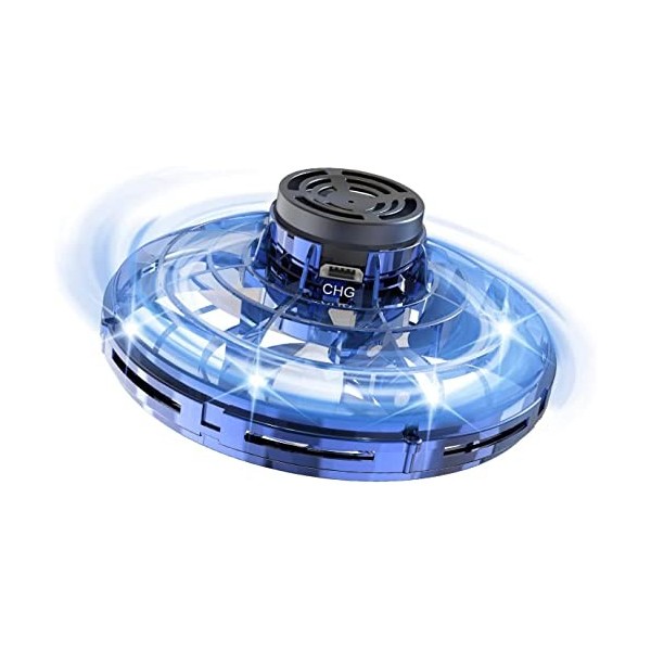 FLYNOVA Mini Drone Flying Toy UFO Drone Helicopter Flying Spinner pour Enfants ou Adultes, Mini Motion Aircraft avec 360 ° Ro