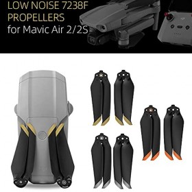 Linghuang 7238F Hélice à Faible Bruit pour DJI Mavic Air 2/ Mavic Air 2S Drone Props Hélices à Dégagement Rapide Lames Access