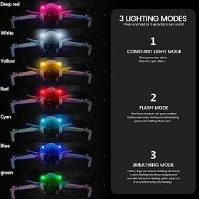 STARTRC mini 3 drone indicateur lumineux pour DJI Mini 3 accessoires,15 modèles de couleurs de lumière,drone haute lumière LE