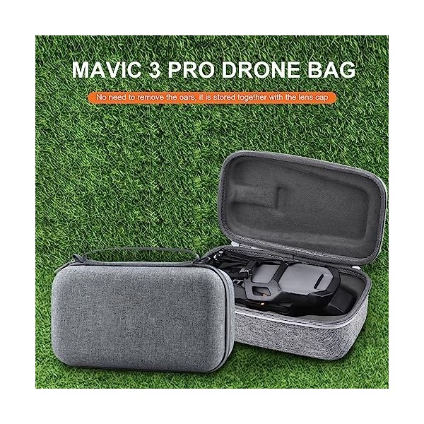 iEago RC Mavic 3 Pro Drone Sac de Rangement avec Mousqueton + Protecteurs Décran Caméra, Anti-rayures 9H Verre Trempé Protec