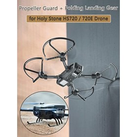 iEago RC HS720E Protection D’hélice + Train Datterrissage pour Holy Stone HS720 / HS720E, Hélices Garde Anti Collision Pliab
