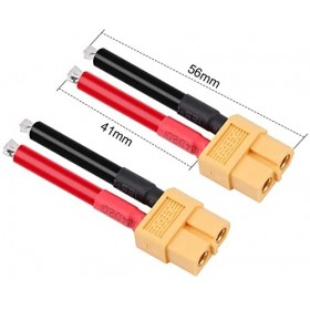 YUNIQUE France 6 Paires Câbles Connecteur XT60 Femelle et Mâle Plug 12AWG Fil Silicone avec Capuchon de Protection pour RC Dr