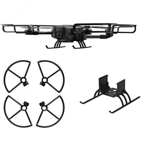 Hensych Protections dhélice 2en1 avec train datterrissage pliable et anneau anti-collision pour drone Holy Stone HS720/720E