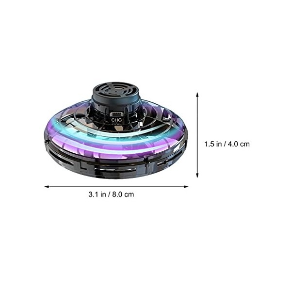 Alipis Jouet volant gyroscope avec lumière LED forme de drone Goscyrope volant jouet ovfo intérieur et cadeau de jouet intera