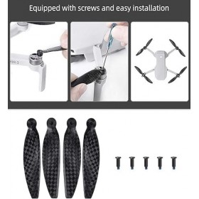 Ladieshow Accessoire de Remplacement de Lame dhélice en Fibre de Carbone Noir pour Drone DJI Mavic Mini 2