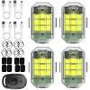 Flash LED sans fil avec télécommande pour voiture - Avec 7 couleurs - Chargement USB - Anti-collision