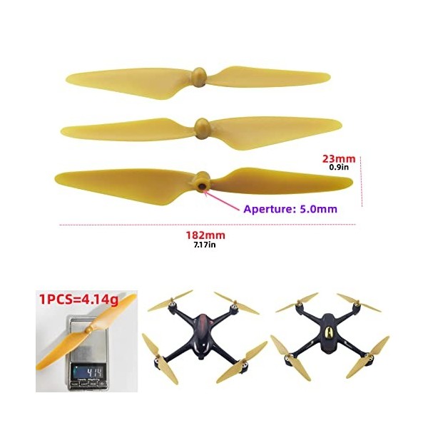 ZYGY Accessories pour Drone, 2 Pairs Hélices de Rechange à CW/CCW p