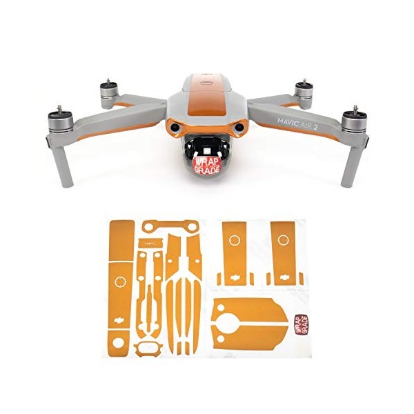 Wrapgrade Skin Compatible avec DJI Mavic Air 2 | Accent Color B Japan Red 