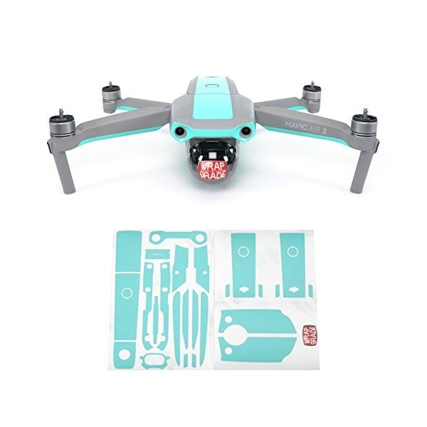 Wrapgrade Skin Compatible avec DJI Mavic Air 2 | Accent Color B Japan Red 