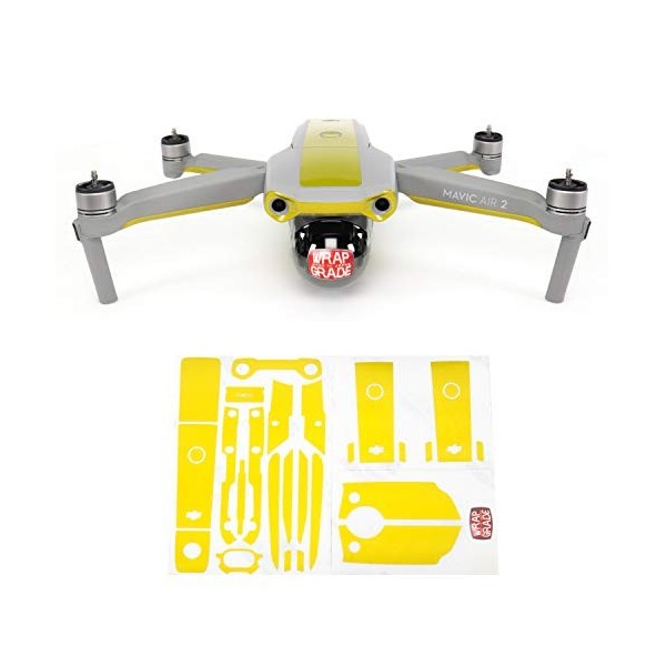 Wrapgrade Skin Compatible avec DJI Mavic Air 2 | Accent Color B Japan Red 