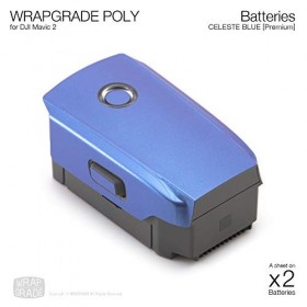 WRAPGRADE Skin Compatible avec DJI Mavic 2 | 2 Batterie Celeste Blue 