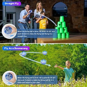 Flying Spinner Boule Volante Lumineuse，Flying Ball Hover Ball，Fly Spinner Magique Mini Drone Enfant，Cadeau Noel Jouet Garcon 